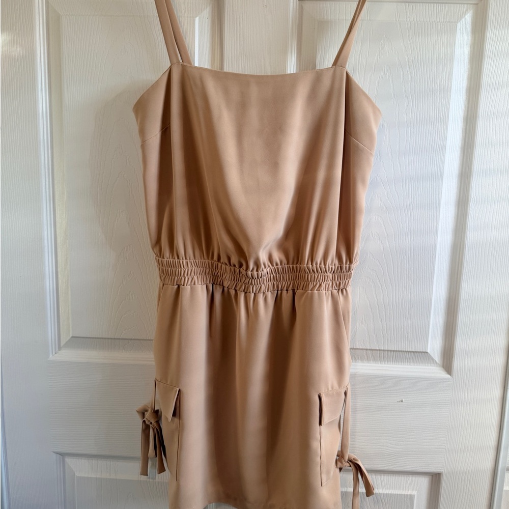 Amanda Uprichard Tan Mini Dress